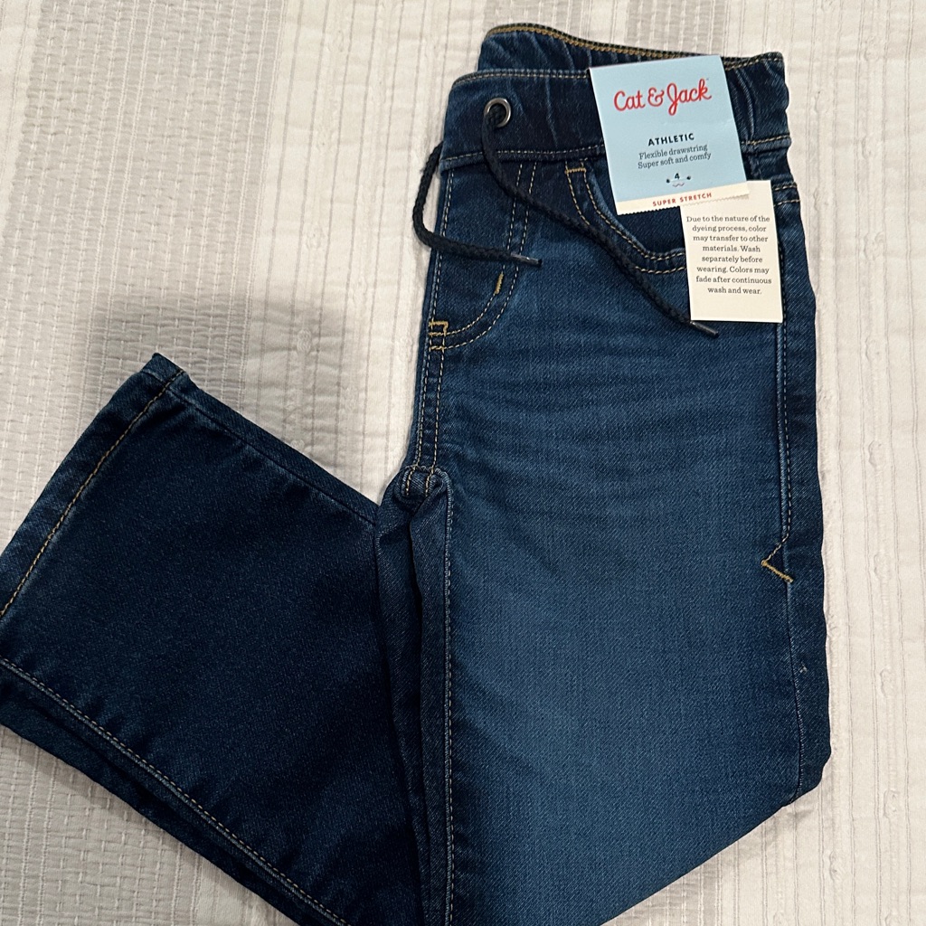 Cat & Jack Men's Dark Blue Relaxed Jeans